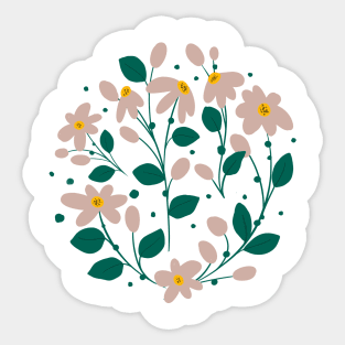 Blush Pink Flowers bouquet Sticker